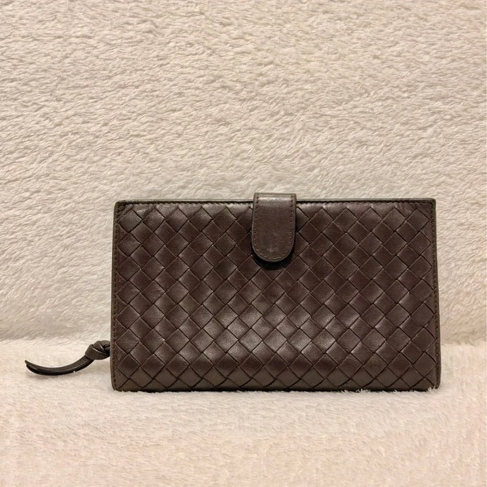 Bottega Veneta Dark Brown Woven Leather Bag